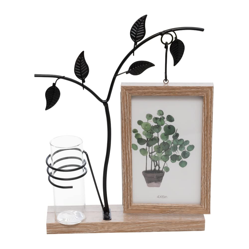 Amazon.co.jp: AngeliqueShop 花瓶付フォトフレーム 一輪挿し 写真立て