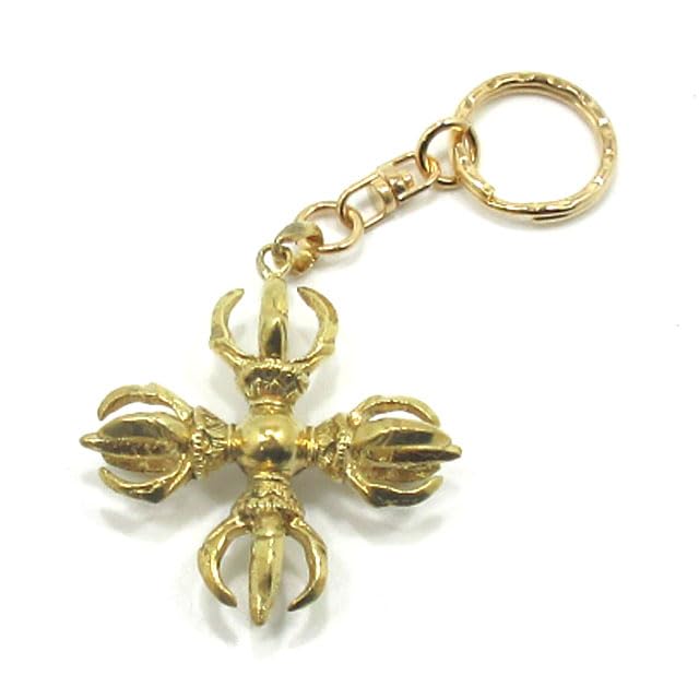 Amazon｜チベット密教 法具 カツマ 羯磨 金剛杵 十字 五鈷杵