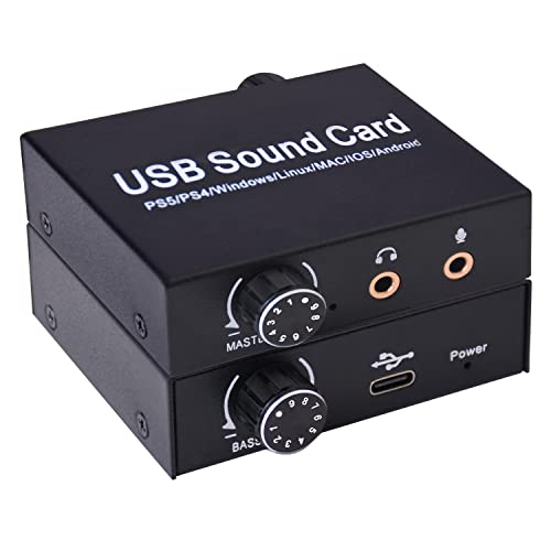 External Sound Card, Tendak USB Audio Adapter with Volume Output