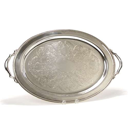 Amazon | トレイ、Chased下by Oneida、シルバープレート、ビーズ付き