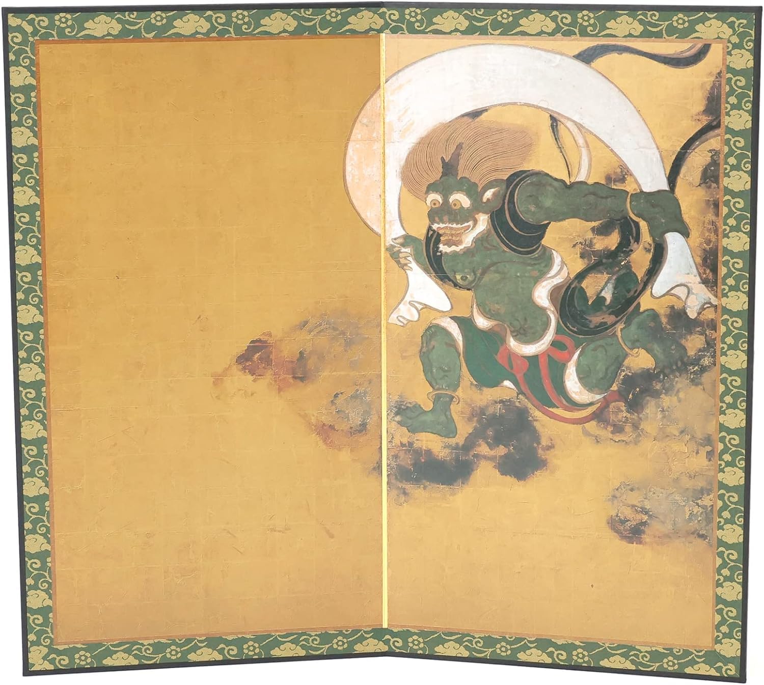 Amazon.co.jp: 風神雷神図屏風 縮小屏風 国宝 俵屋宗達筆 小屏風