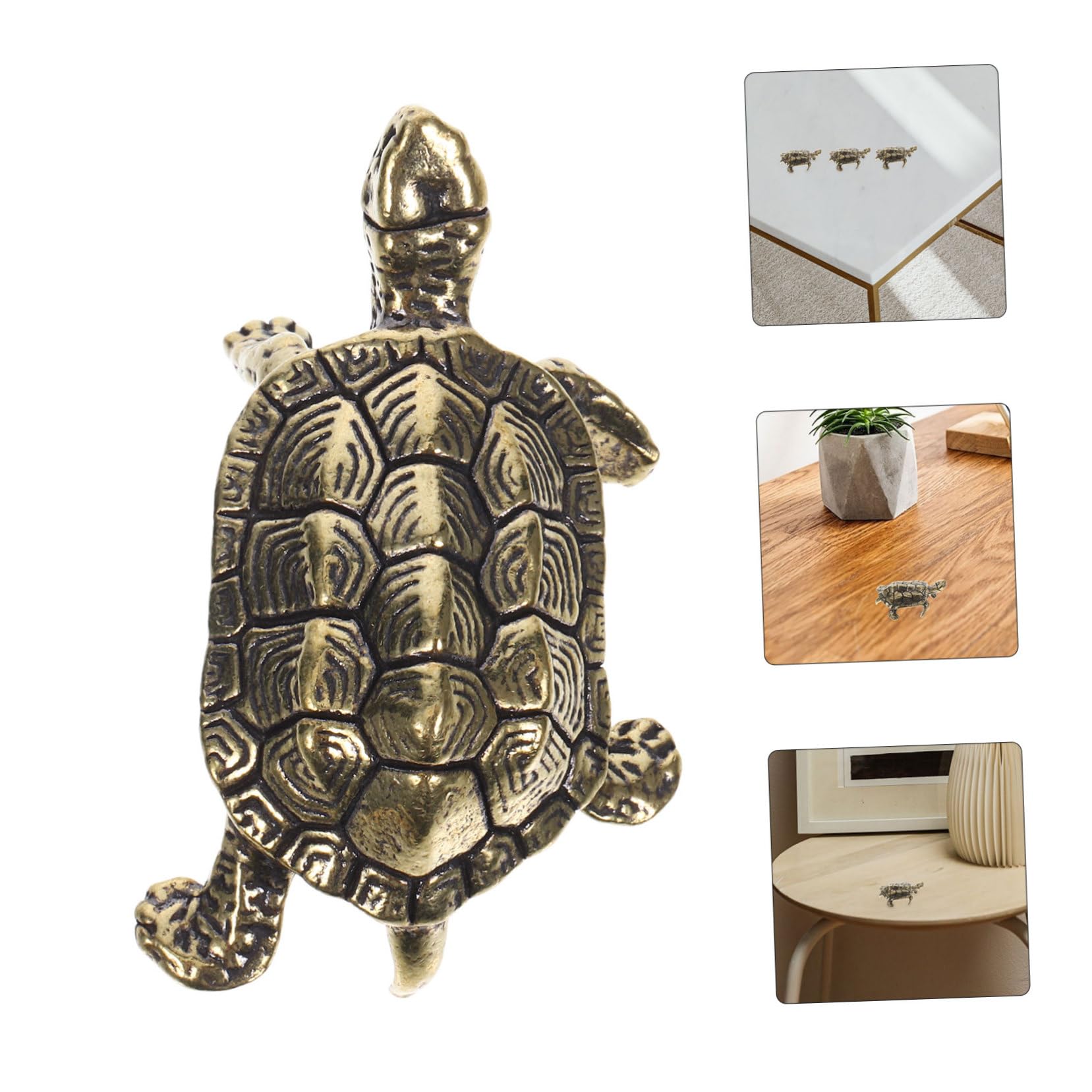 Amazon.co.jp: VINTORKY 3個 カメの装飾品 銅製の亀の彫刻 銅亀飾り 亀
