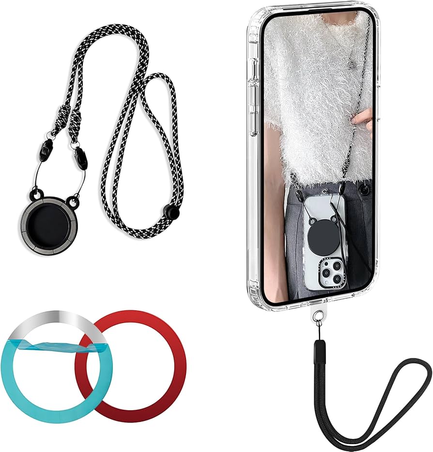 Amazon.co.jp: スマホストラップ 首掛け, ショルダーストラップ 1本+1
