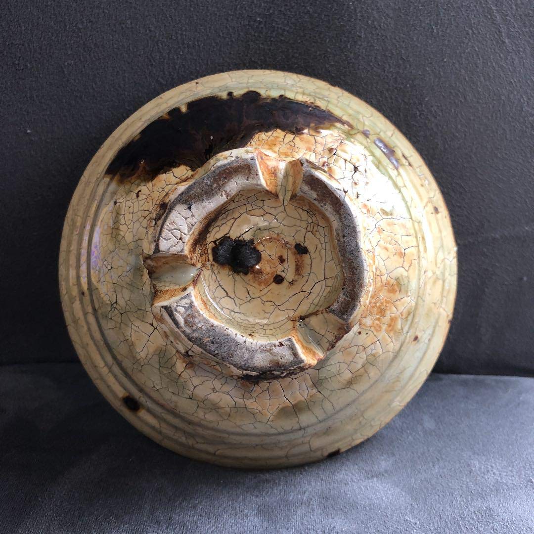 共箱 茶道具 窯元 陶酔庵 作：藪下康一（号：禅牛）萩焼 織部茶碗