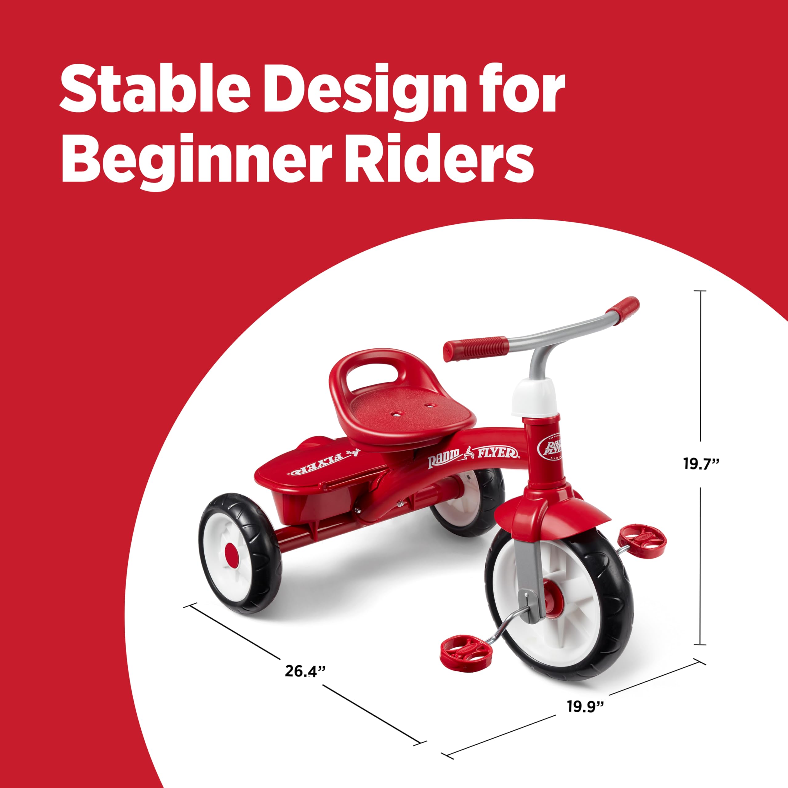 Amazon.com: Radio Flyer Red Rider Trike, Ages 2.5-5, Adjustable