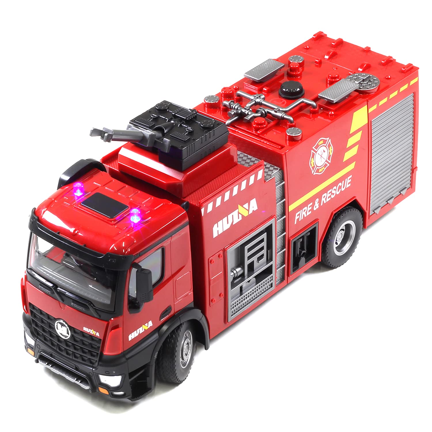 Amazon.co.jp: HUINA × TOBAU RC 消防車 はしご車 ラジコン 放水 1/14