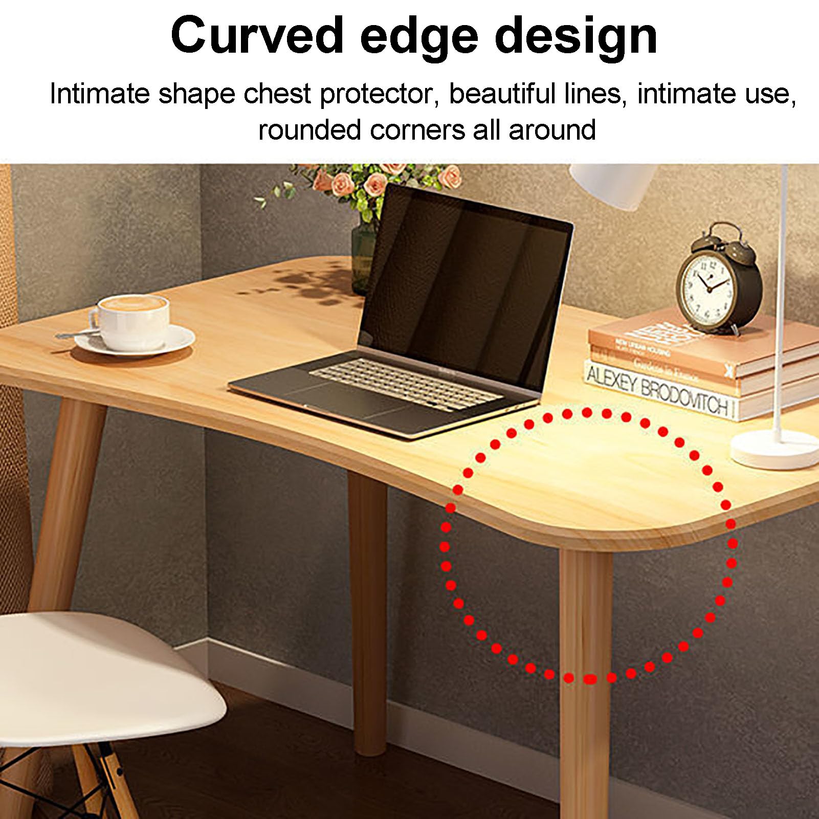Amazon | 引き出し2つ付きコンピュータデスク、ホームオフィス用木製