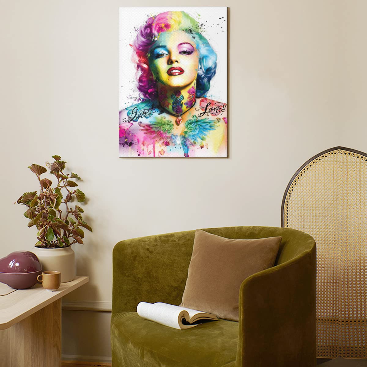 Amazon.co.jp: アートパネル マリリン モンロー キャンバス 絵画 40cm