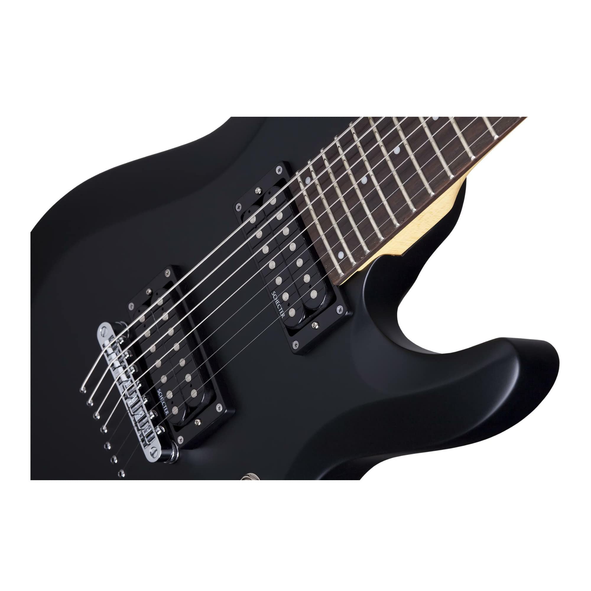 Amazon.com: Schecter C-7 DELUXE LH Satin Black 7-String Solid-Body