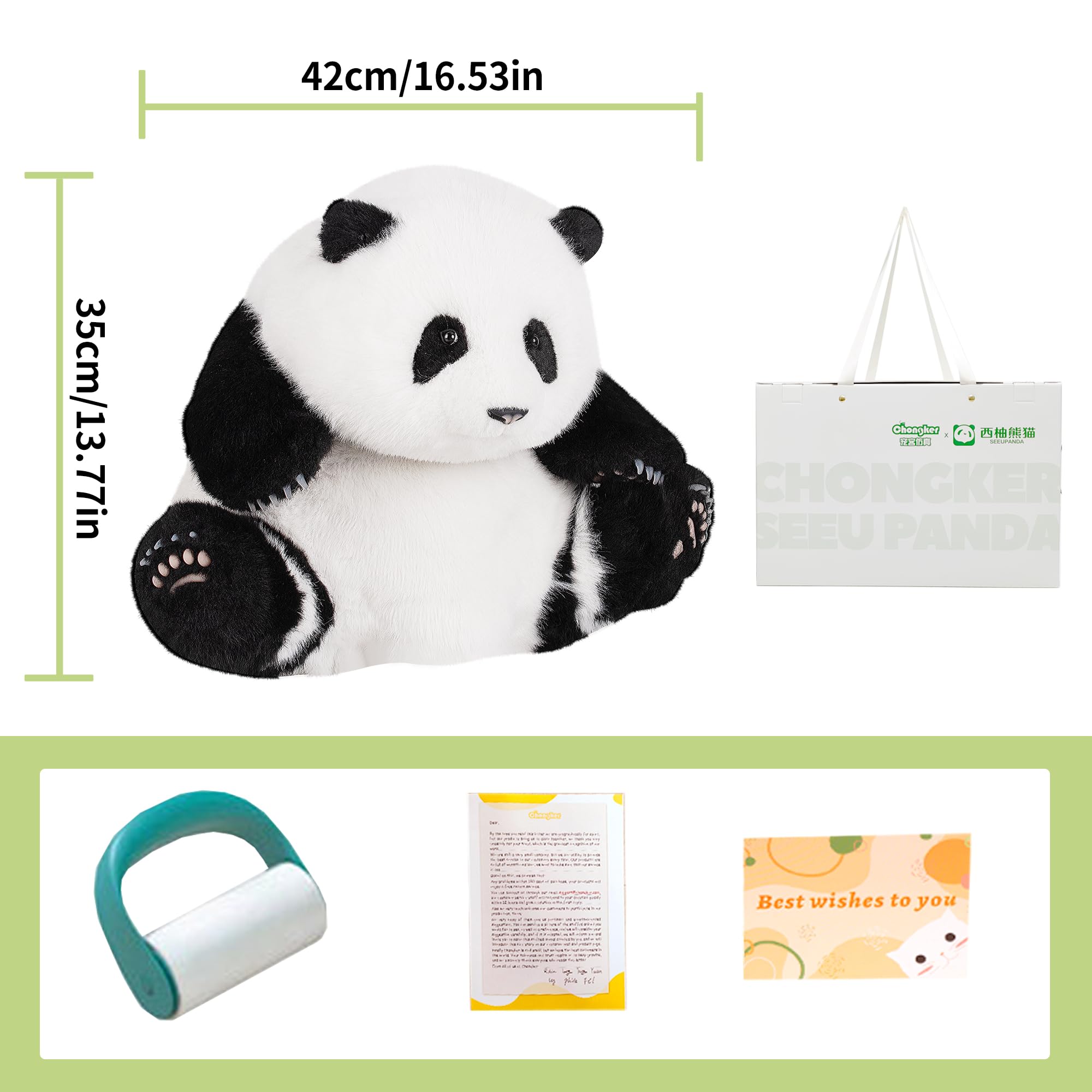 Amazon.co.jp: Chongker パンダのぬいぐるみがリアルでリアル、パンダ