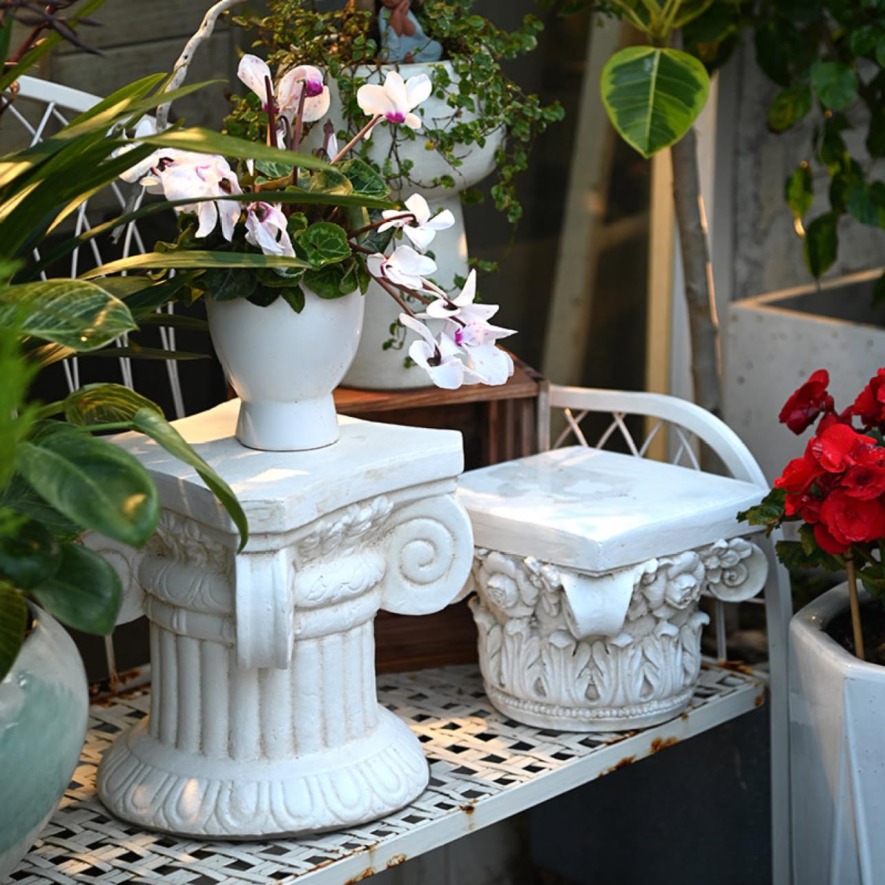 Amazon.co.jp: [KMBIGNK] ギリシャ風 フラワースタンド 花台 宮殿