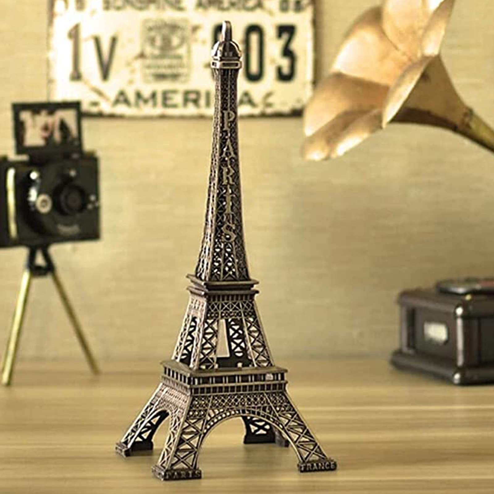 Amazon.co.jp: パリエッフェル塔の置物鉄の工芸品の建築モデル