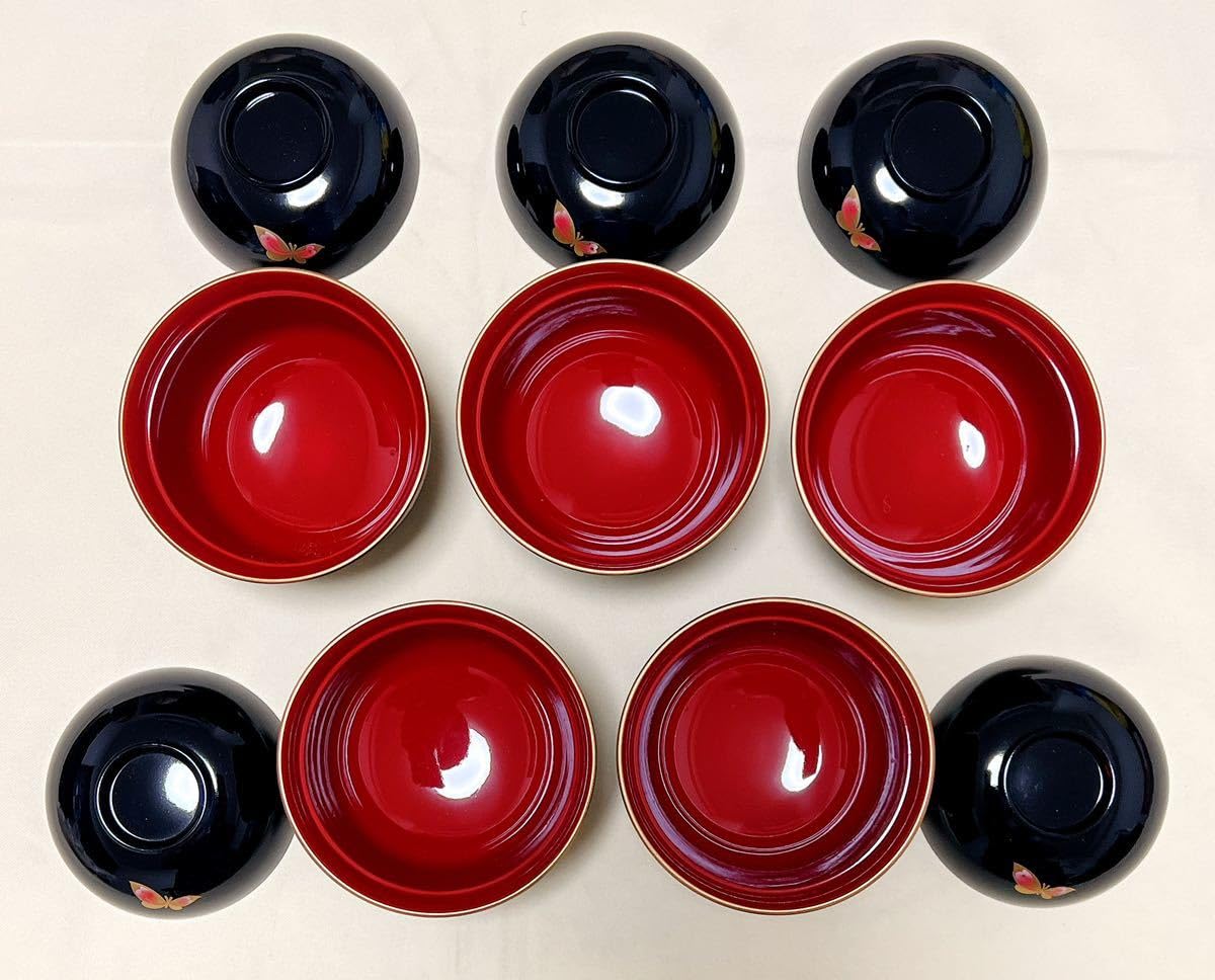 Amazon.co.jp: HANAE MORIハナエモリ しっきシック 漆器 蝶柄 小吸椀