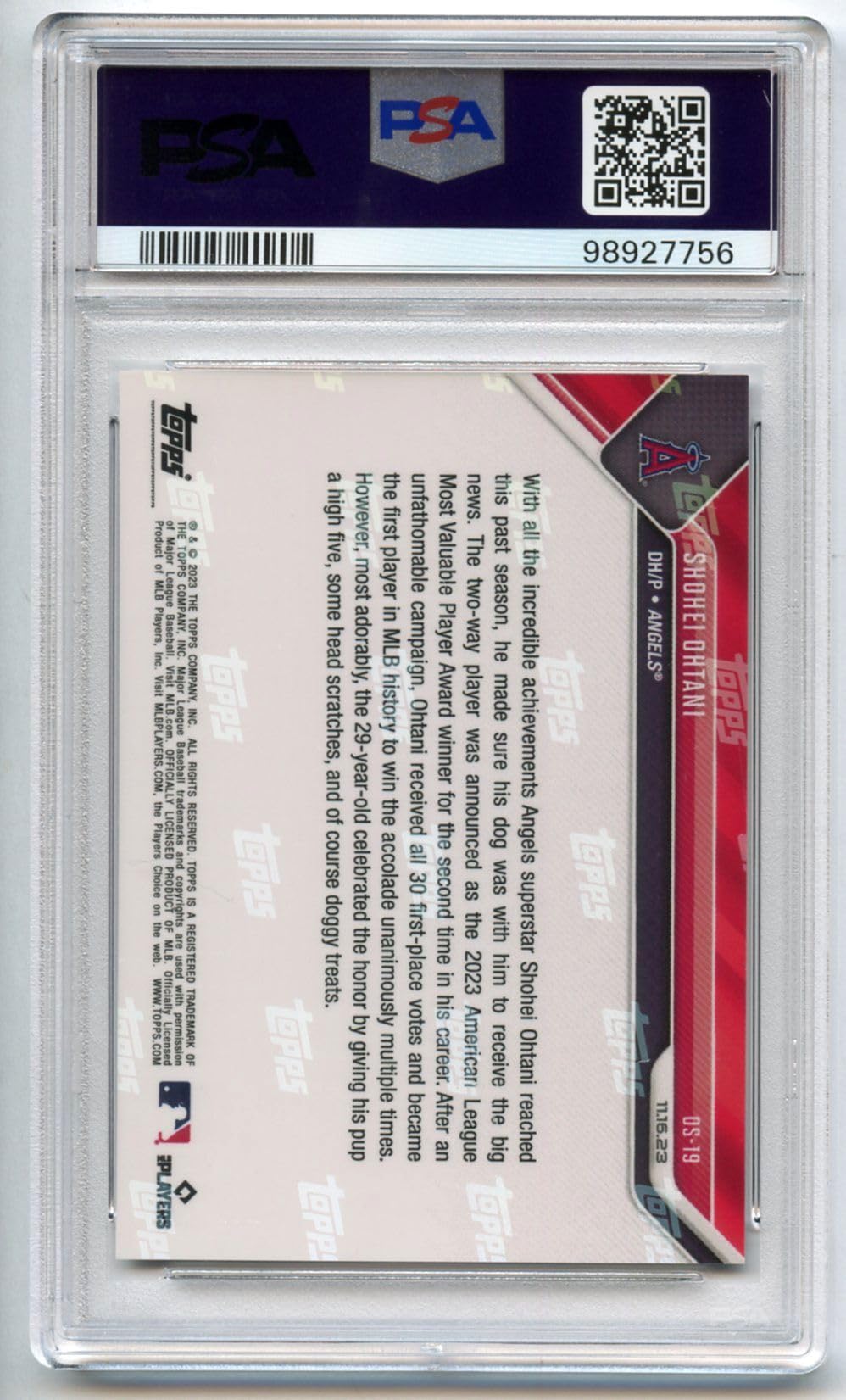 Amazon.co.jp: ［PSA鑑定カード］ PSA10 GEM MINT 大谷翔平 2023