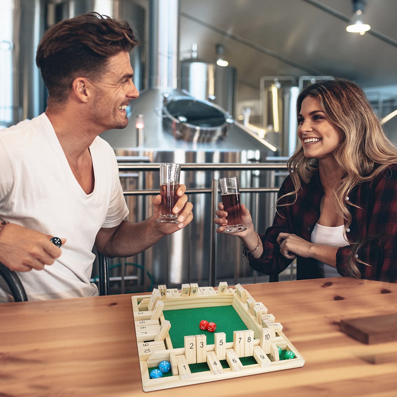 Amazon.co.jp: Win SPORTS Shut The Box ダイスゲーム - 木製ボード