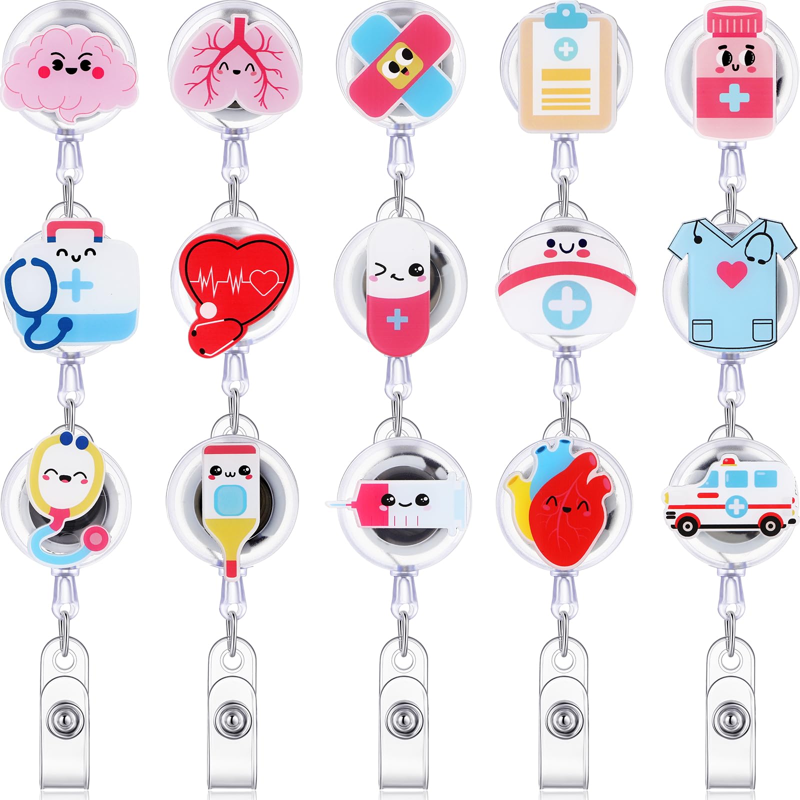 Amazon | Yexiya 面白い看護師バッジリール 格納式 アクリル NICU