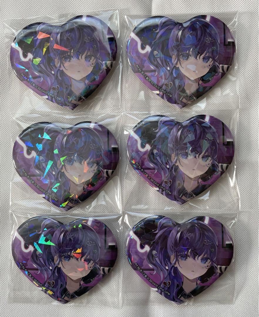 プロセカ 朝比奈まふゆ キラキラビッグハート型缶バッジ バッチ 20点