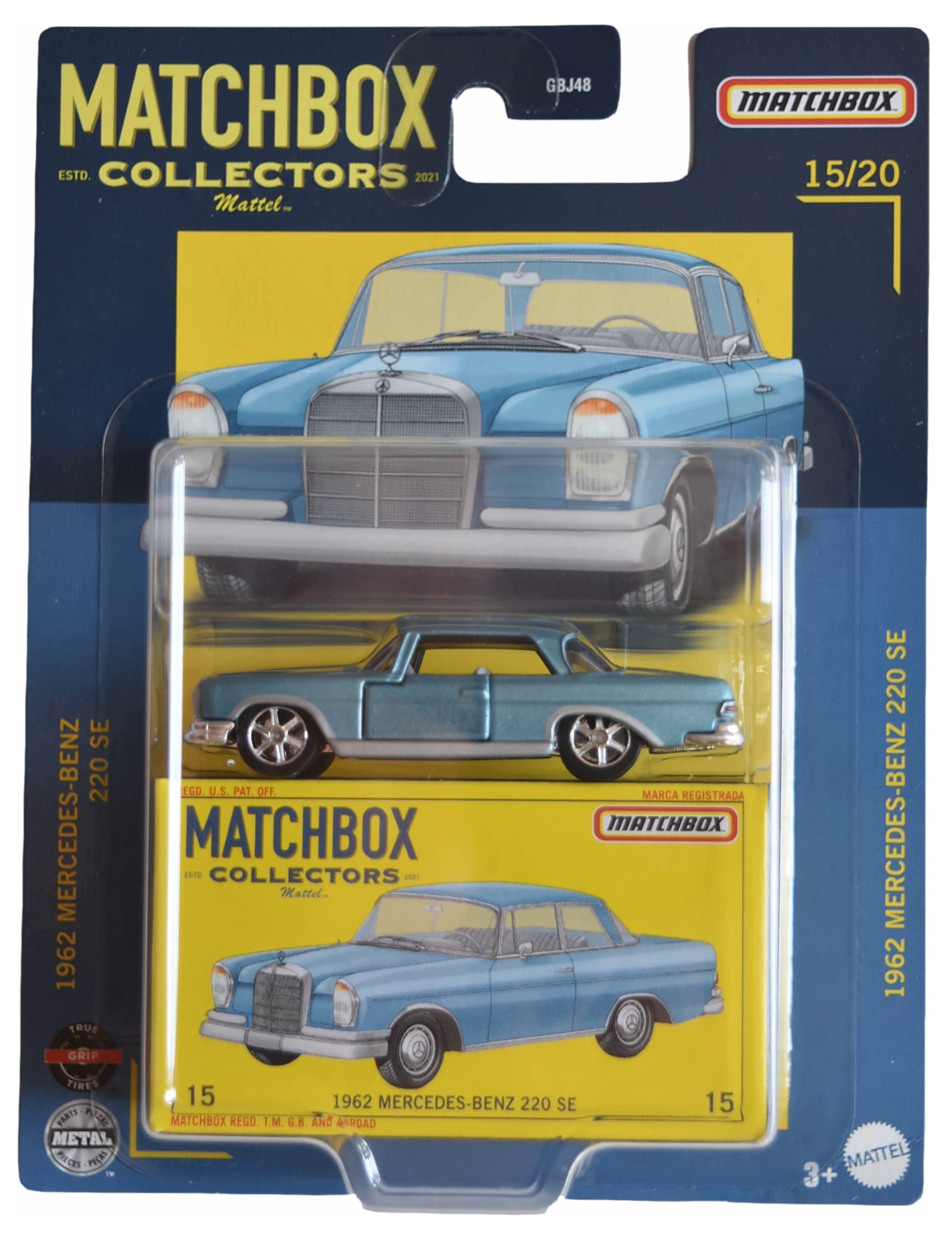 Amazon.com: Matchbox 1962 Mercedes-Benz 220 SE, [Blue] 15/20