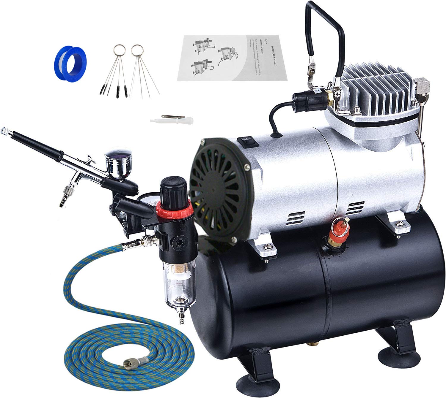 Amazon | Ausuc エアブラシ コンプレッサー セット エアーブラシ