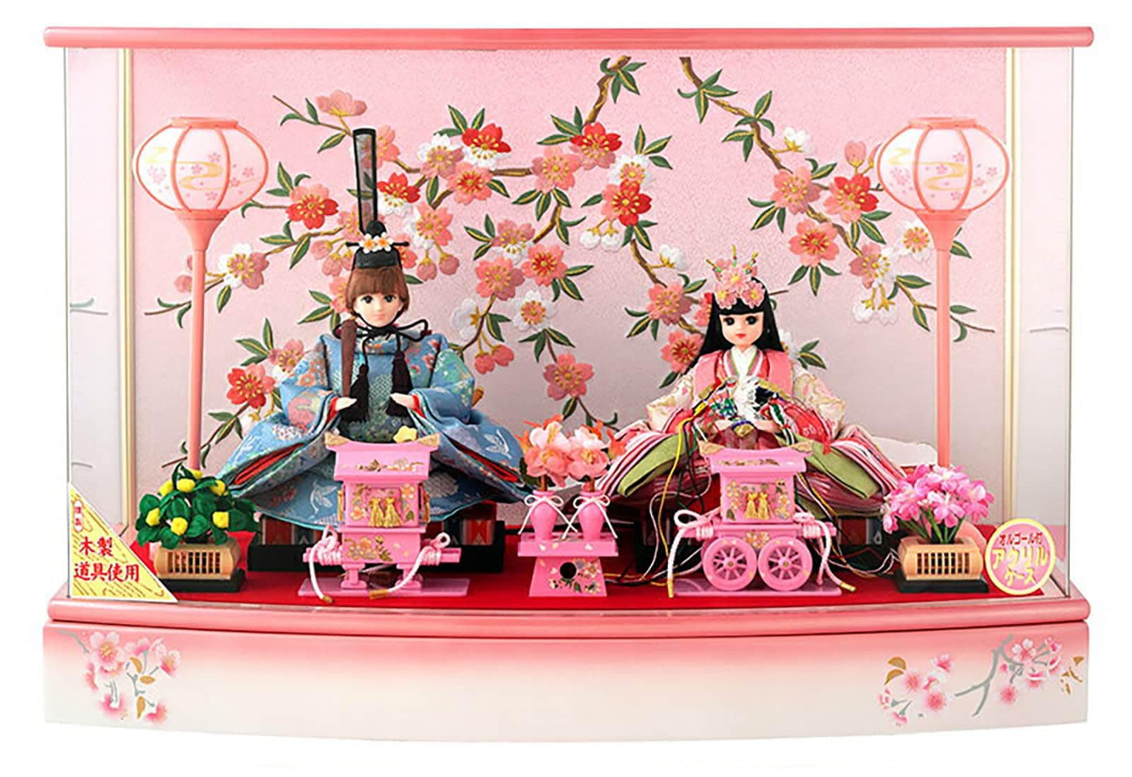 Amazon | 雛人形 リカちゃん 久月 ひな人形 ケース飾り 親王飾り