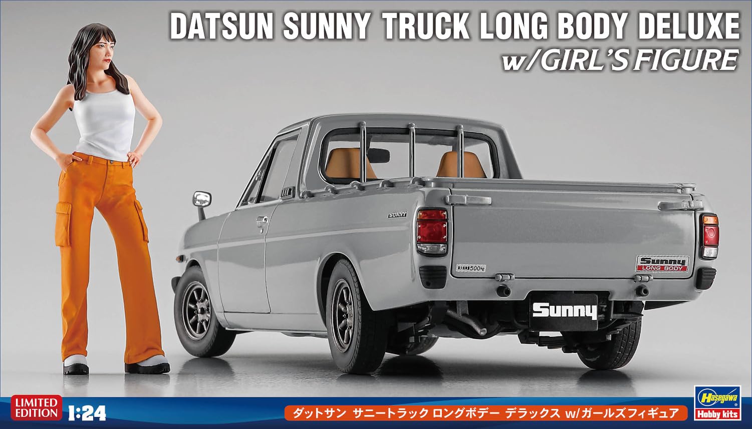 Amazon.com: Hasegawa 1/24 Datsun Sunny Truck Long Body Deluxe w