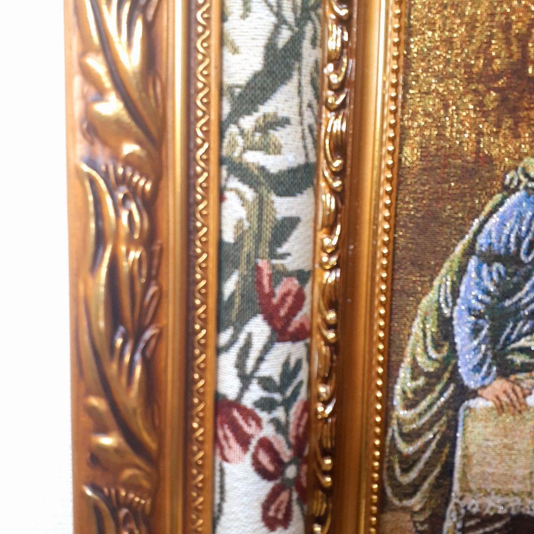 絵画 最後の晩餐 フランス・ゴブラン織り使用 良質キャンバス 豪華 額