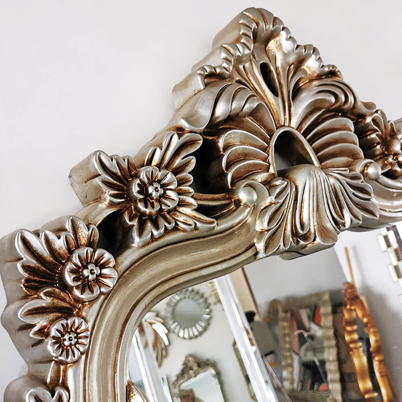 Amazon.co.jp: おしゃれ 姿見 全身鏡 アンティーク 鏡 金 銀 大型 全身