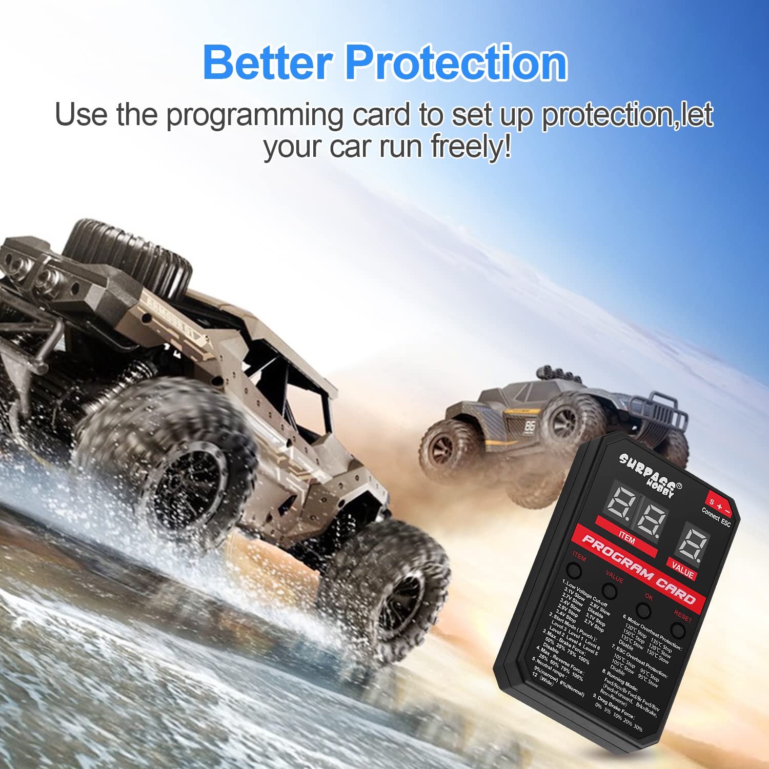 Amazon | Surpass Hobby ESCプログラミングカード RCカー電子スピード