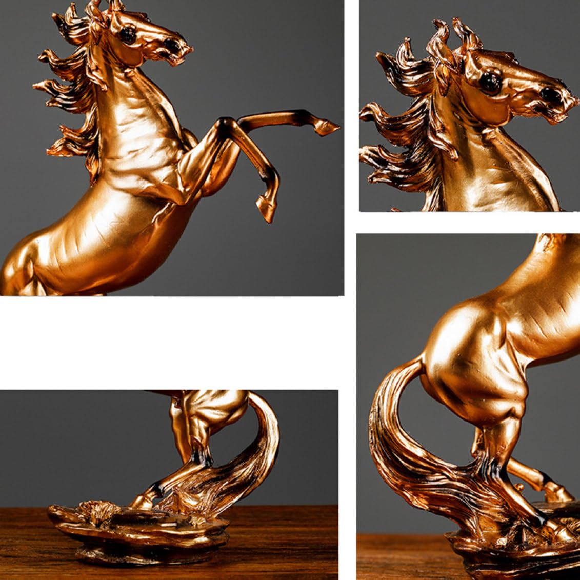 Amazon.co.jp: JAnjiaLxY 馬 置物 ウマ ジャンプ馬 飛上り