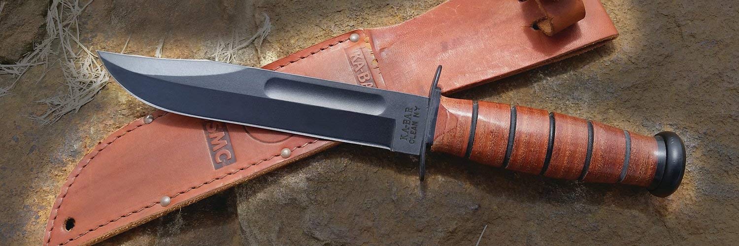 KA-BAR Full Size US Marine Corps Fighting Knife, Straight, Fixed