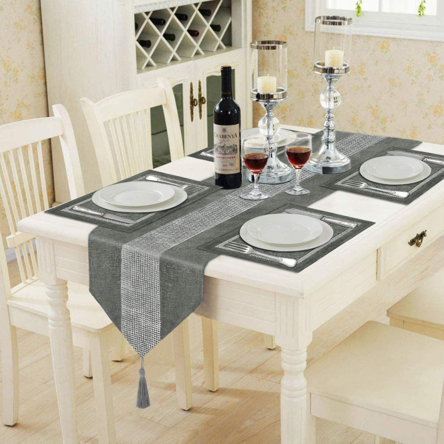 Amazon｜Pknoclan テーブルランナーセット ランチョンマット おしゃれ