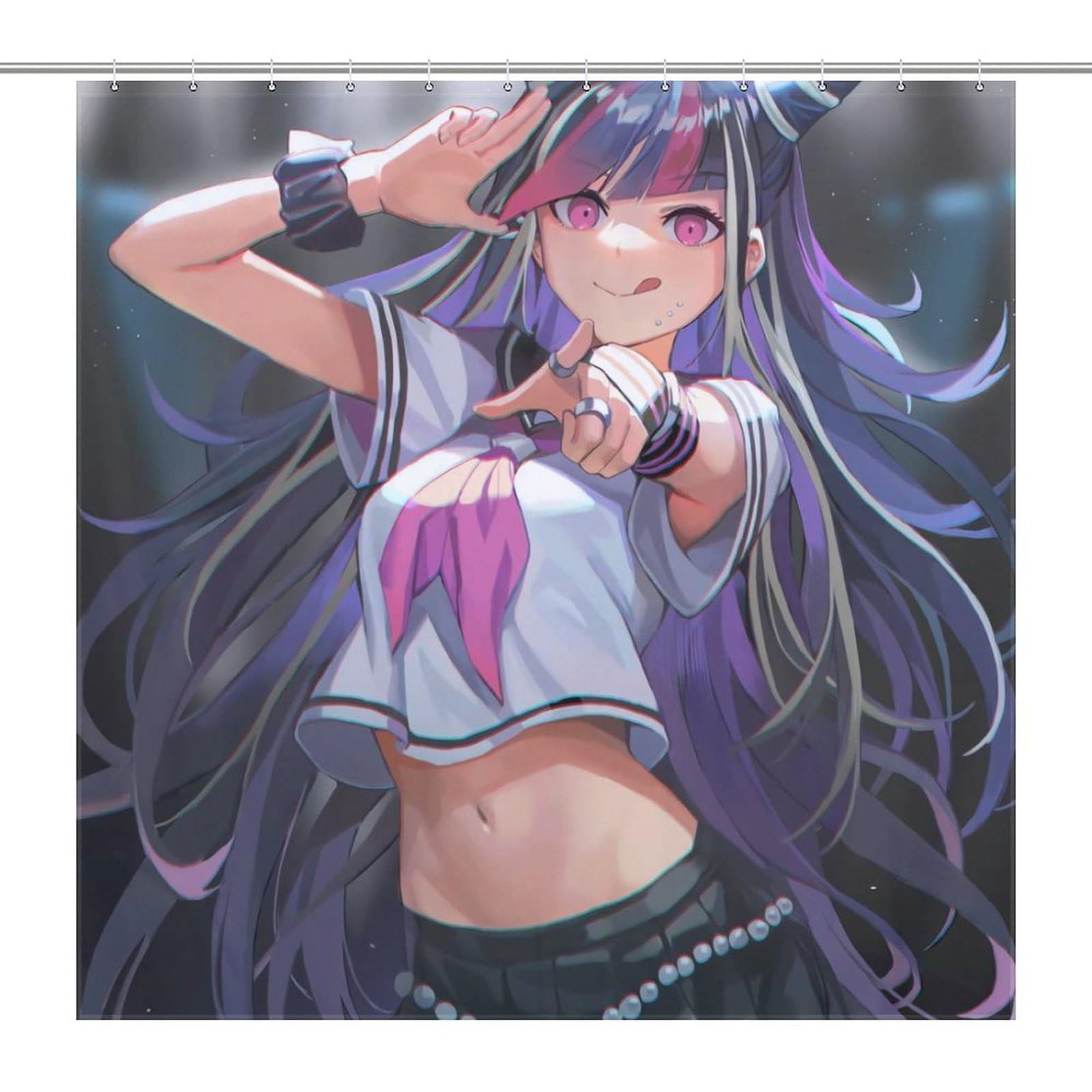 Amazon｜シャワーカーテン おしゃれ ダンガンロンパ 澪田唯吹 風呂