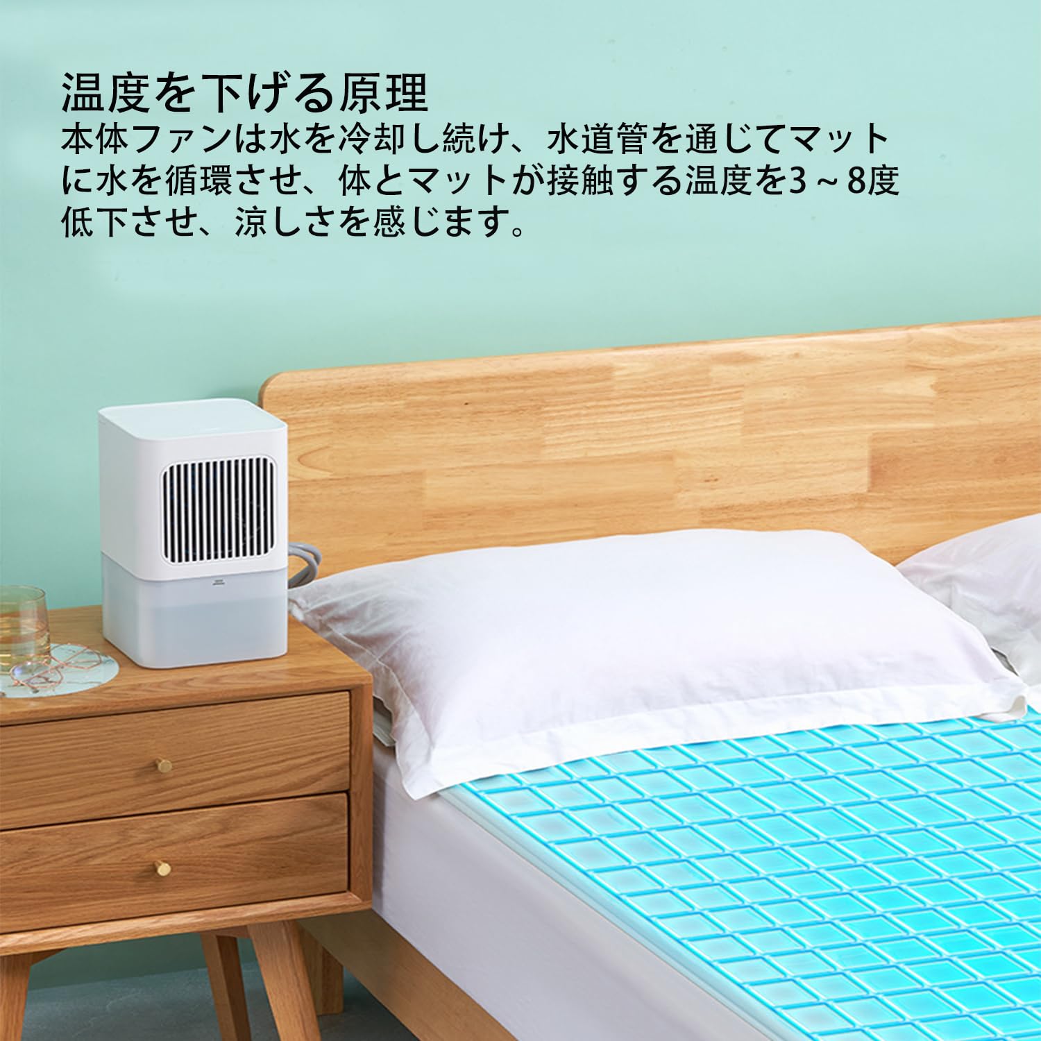 Amazon | SUNMOOH ひんやり水流快眠マット 水冷マット 冷却マット 注入