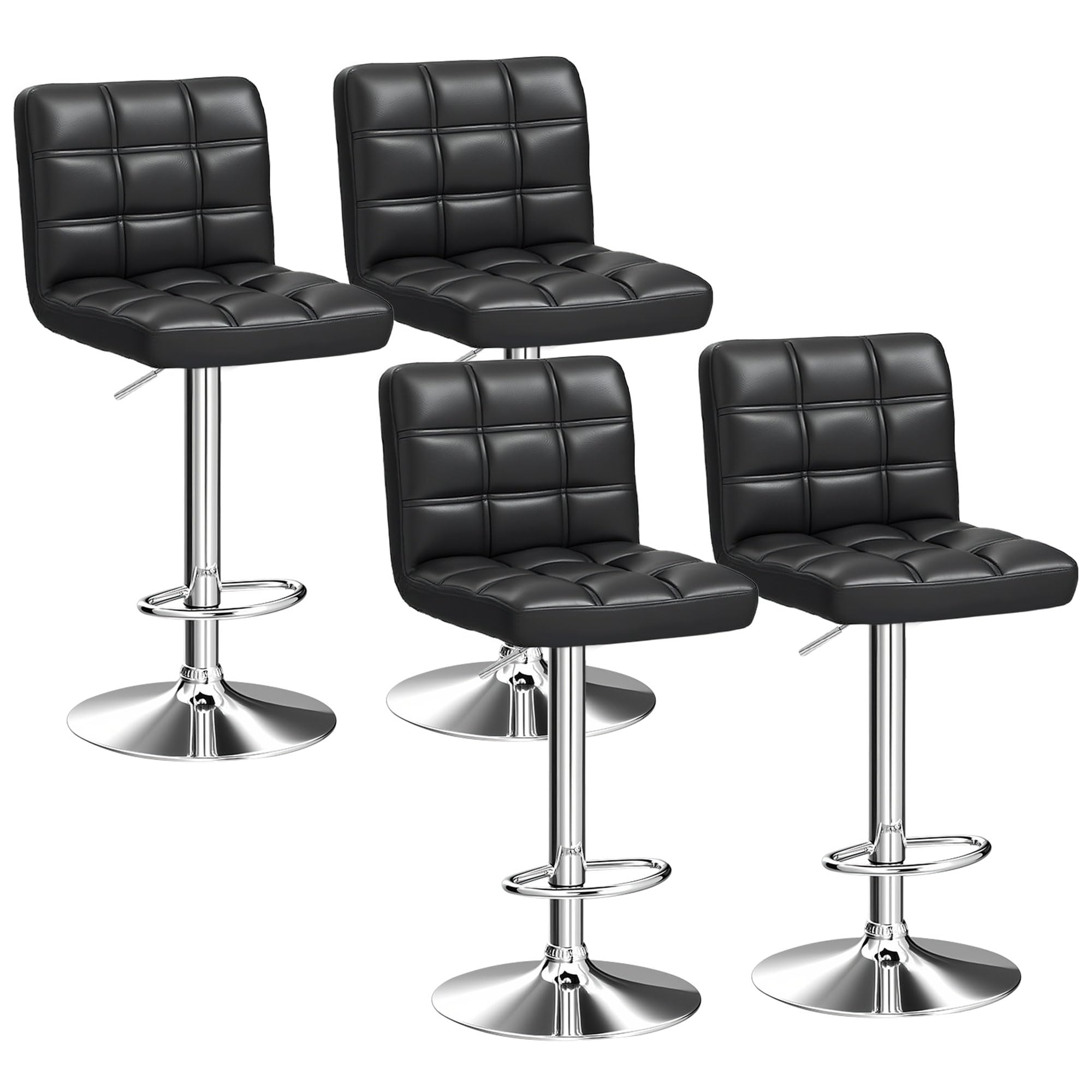 Amazon｜ZENY カウンターチェア 4脚セット 昇降式 回転 カウンター椅子