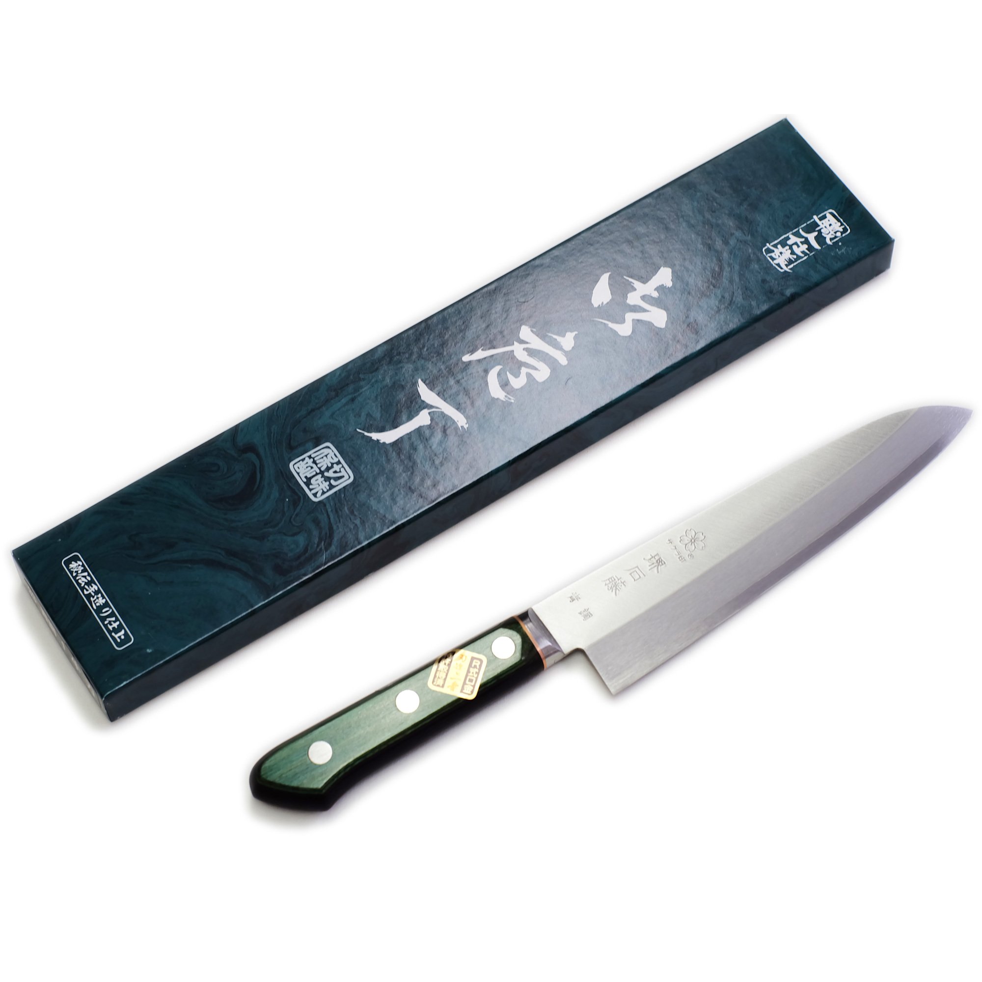 Amazon｜桜 堺石藤 青鋼 割込 牛刀 180mm 口金付き｜牛刀包丁