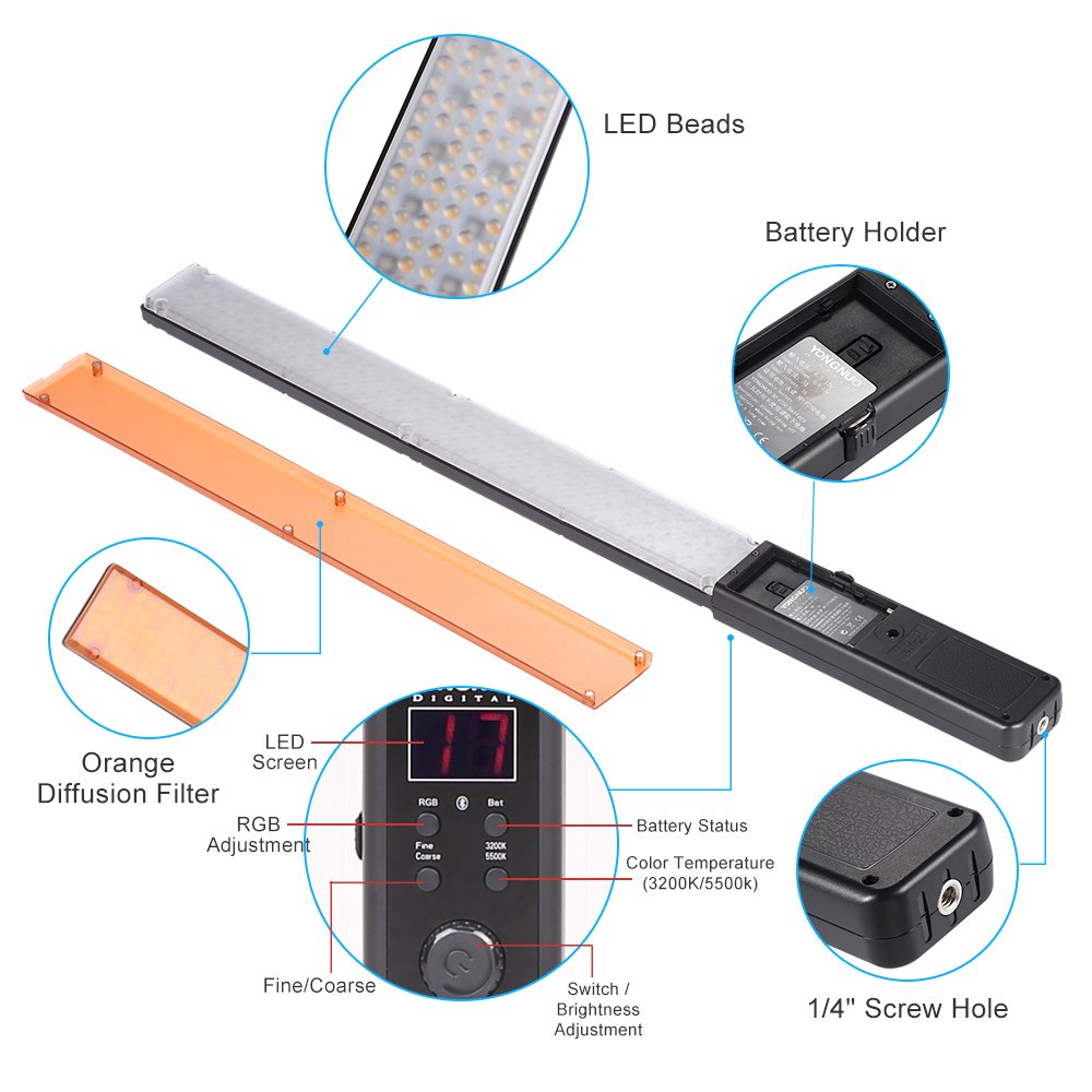 Amazon.com : YONGNUO YN360 LED Video Light, RGB Colorful