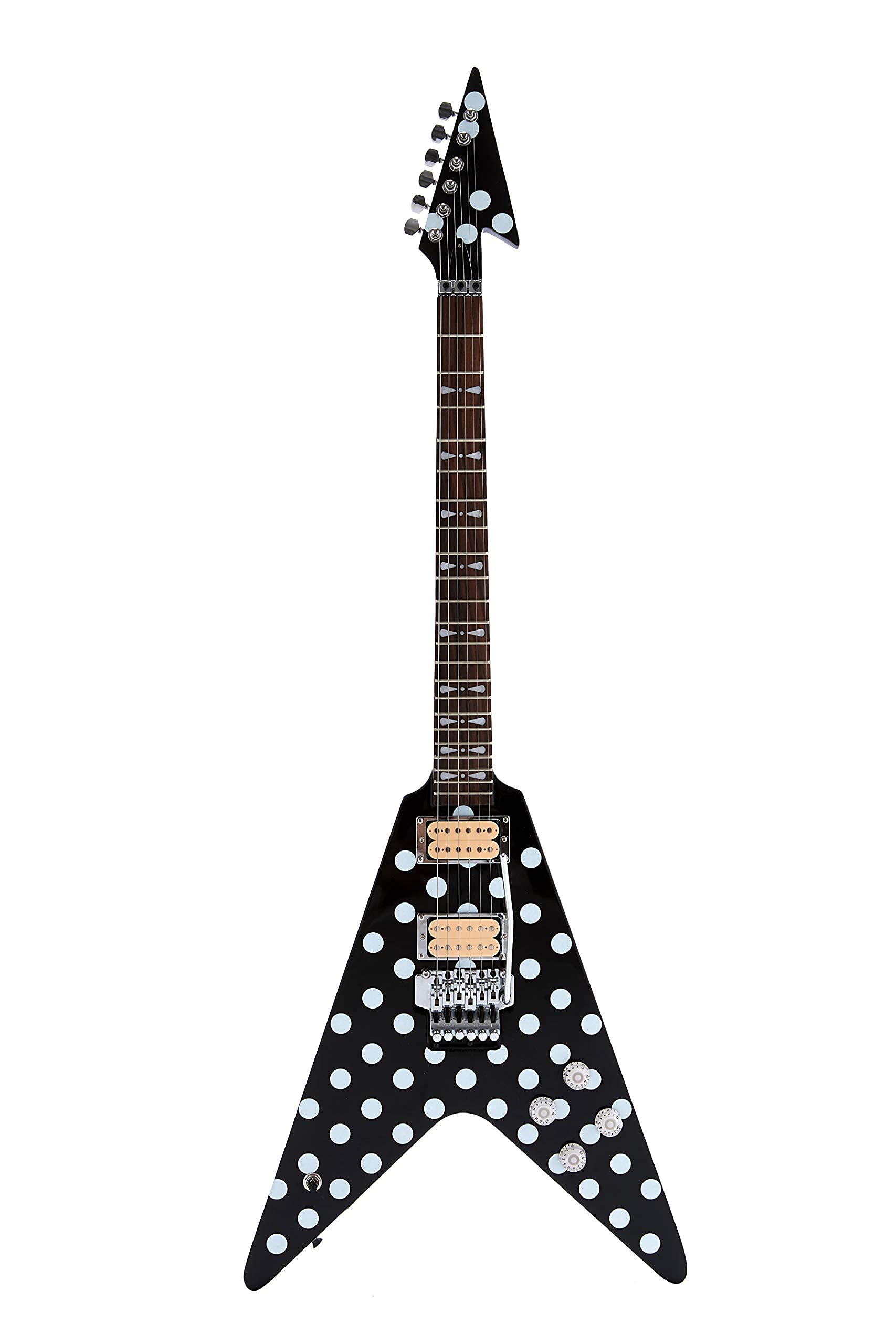 Amazon | ZUWEI Vシェイプ Randy Rhoads エレキギター Polka Dot
