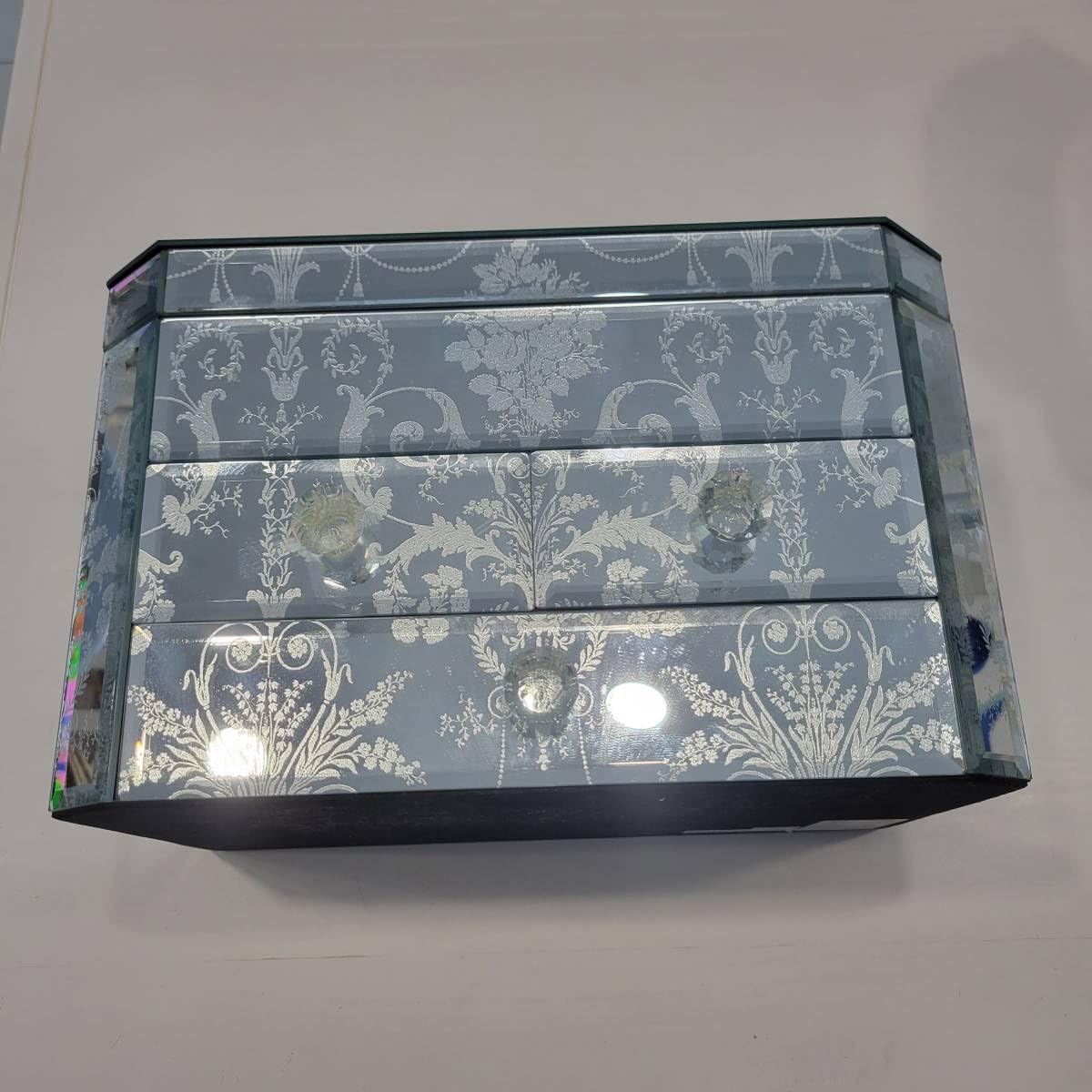 Laura Ashley Jewelry Box Josette Mirror Extra Large : Amazon.sg