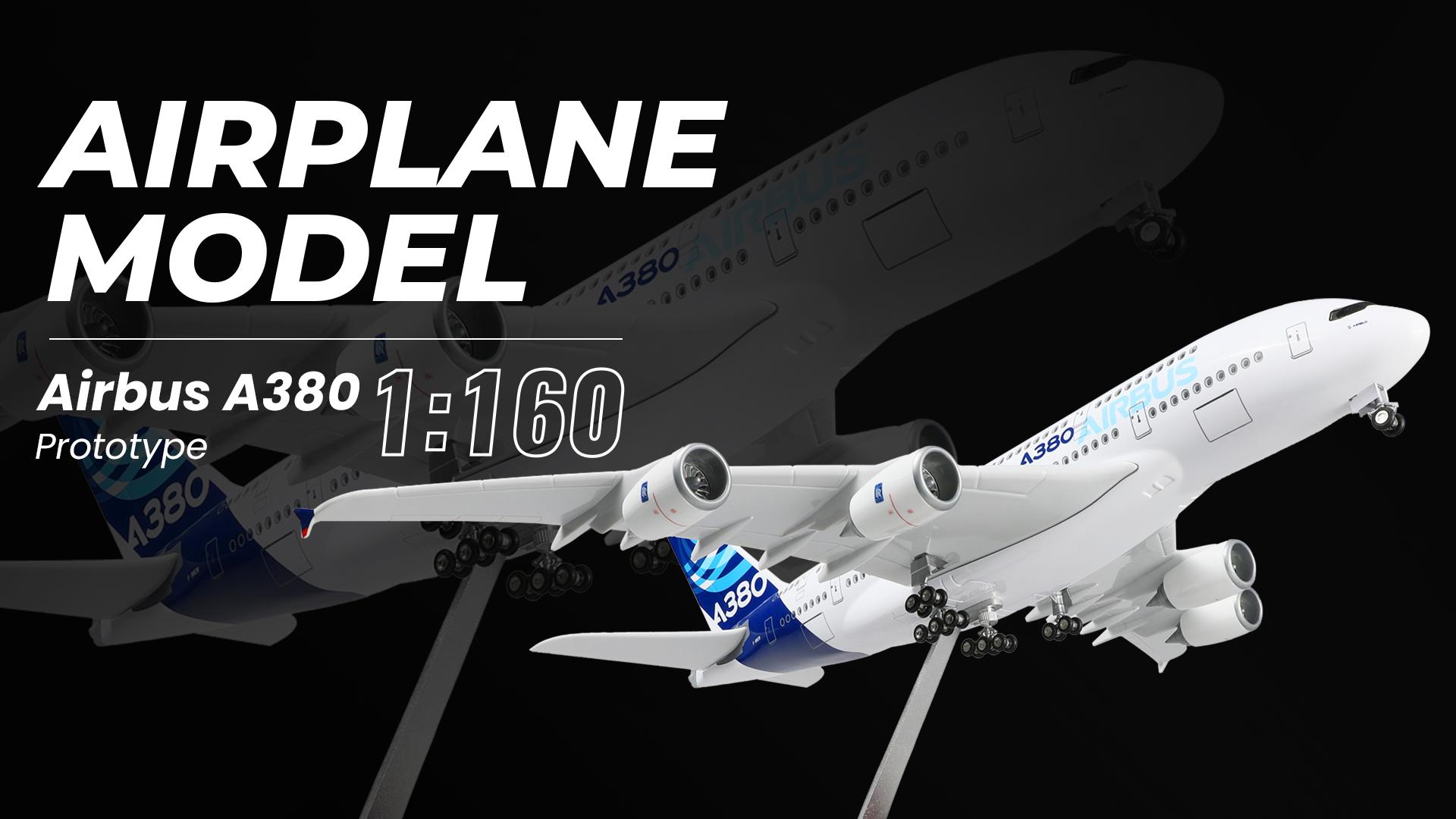 Amazon.co.jp: QIYUMOKE A380 プロトタイプ 1/160 大型飛行機モデル