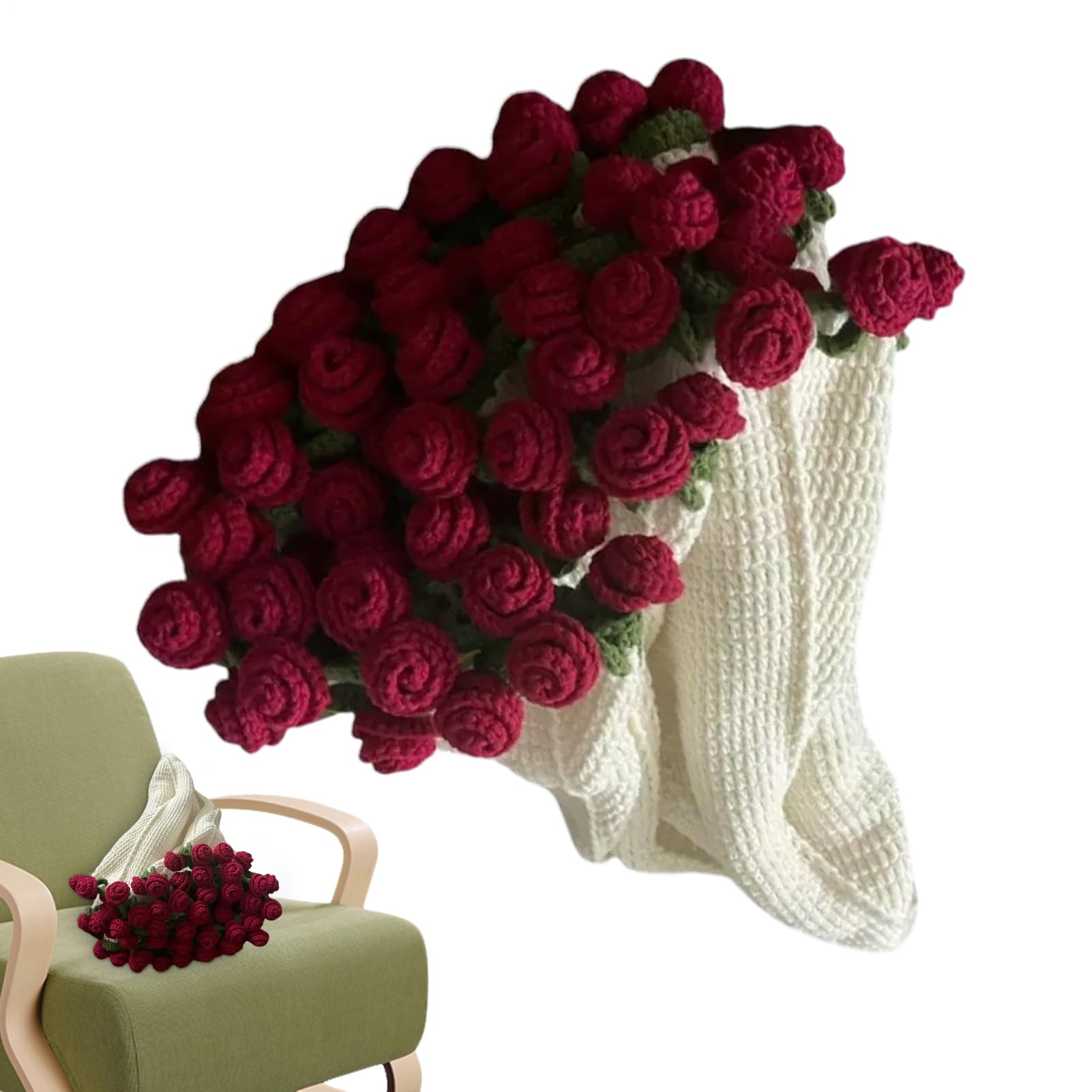 Amazon｜WJnflQN バラの花束ブランケットクラフト材料キット バラの