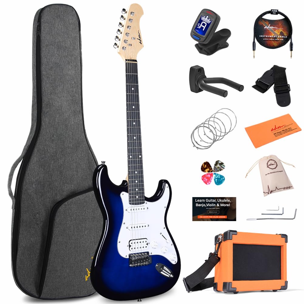 Amazon | ADM エレキギター 初心者キット 39インチ フルサイズ ギター