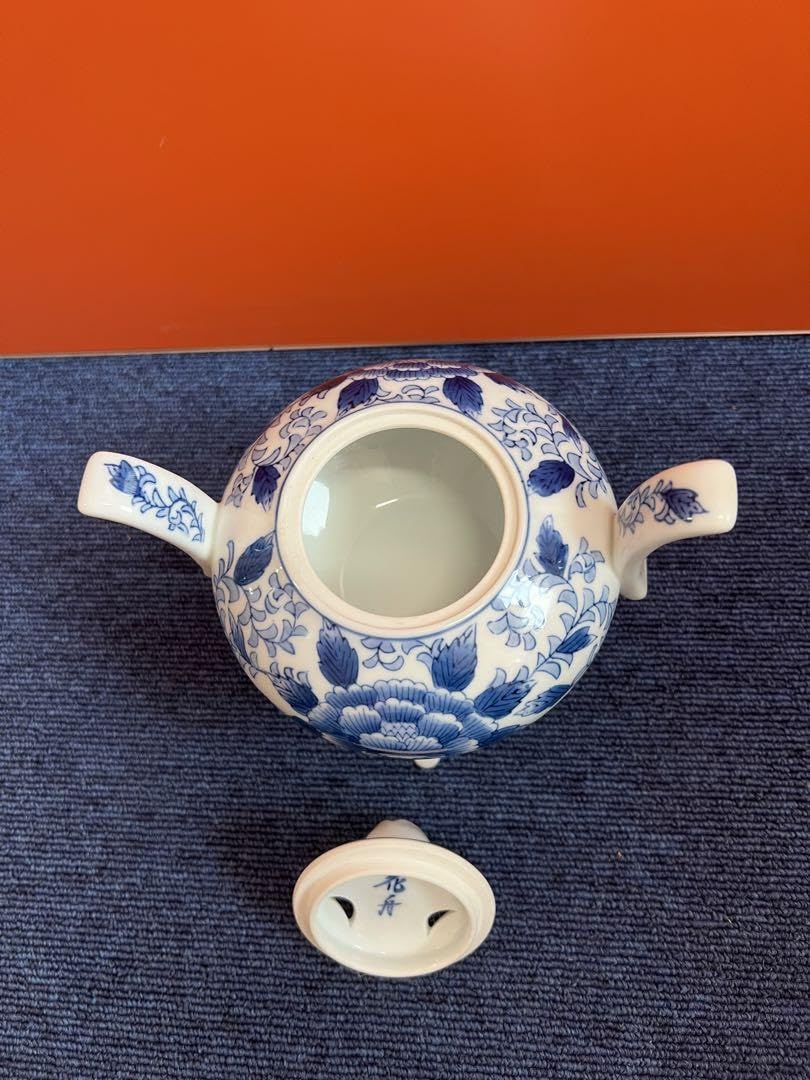 Amazon｜有田焼 古伊万里様式 染付 牡丹紋 花舟作 香炉｜仏壇用香炉