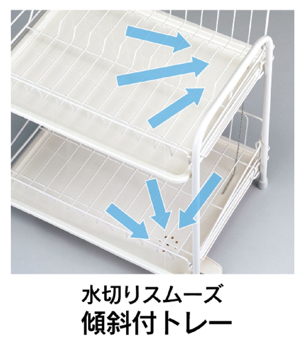 Amazon｜パール金属 アレスタ 水切り ラックスリム 3段 水が流れる