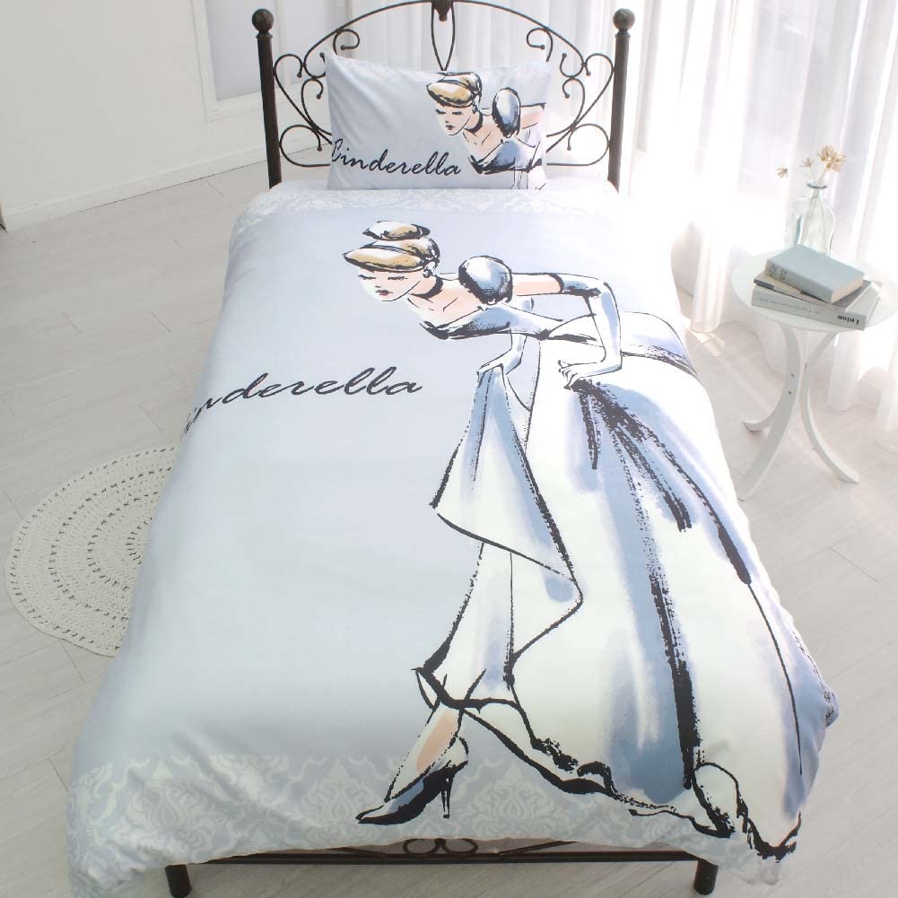 Amazon｜Disney(ディズニー) シンデレラ 布団カバー3点セット シングル