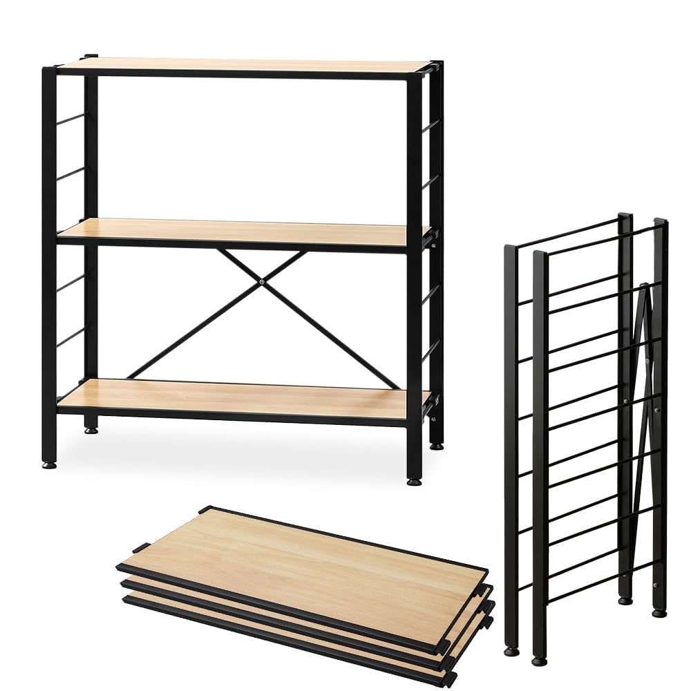 Amazon｜【広げるだけで組立簡単】アイリスオーヤマ スチールラック 棚