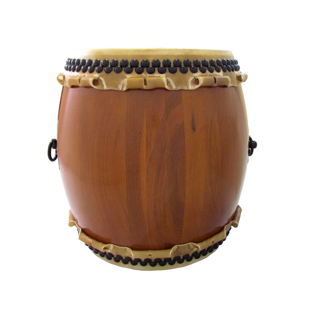Amazon | 宮太鼓(長胴太鼓)バチ付 日和太鼓 目有(樽胴)1尺4寸 | 太鼓