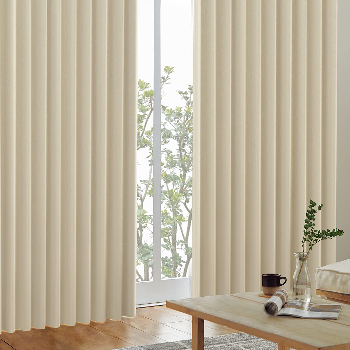 Amazon｜カーテンくれない 1級 遮光カーテン「K-wave-D-plain」 日本製