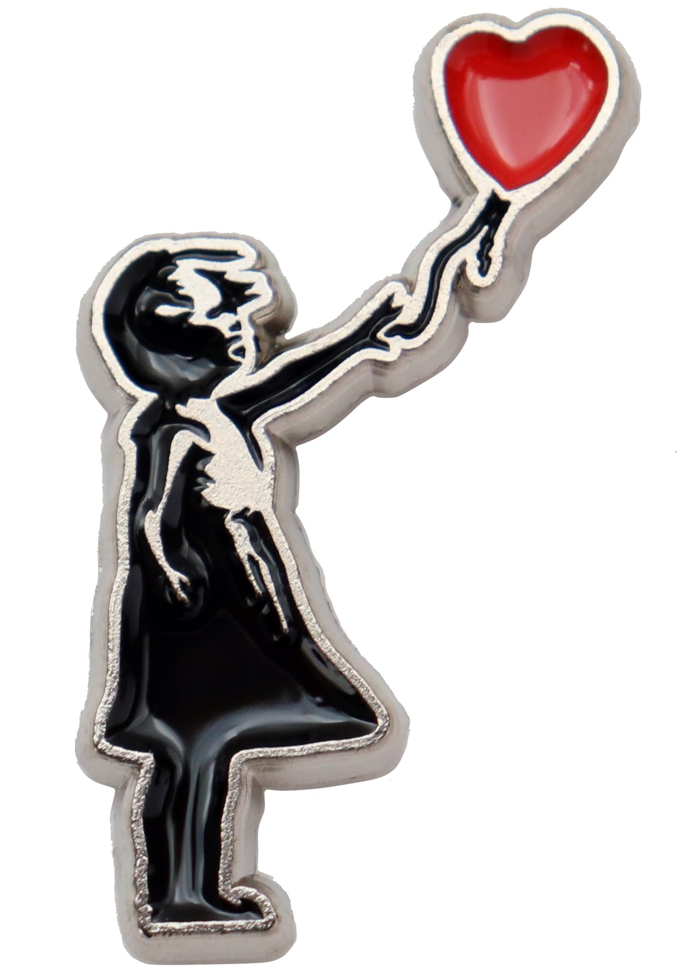 Amazon.co.jp: ピンバッジ バンクシー 風船と少女 正体不明の