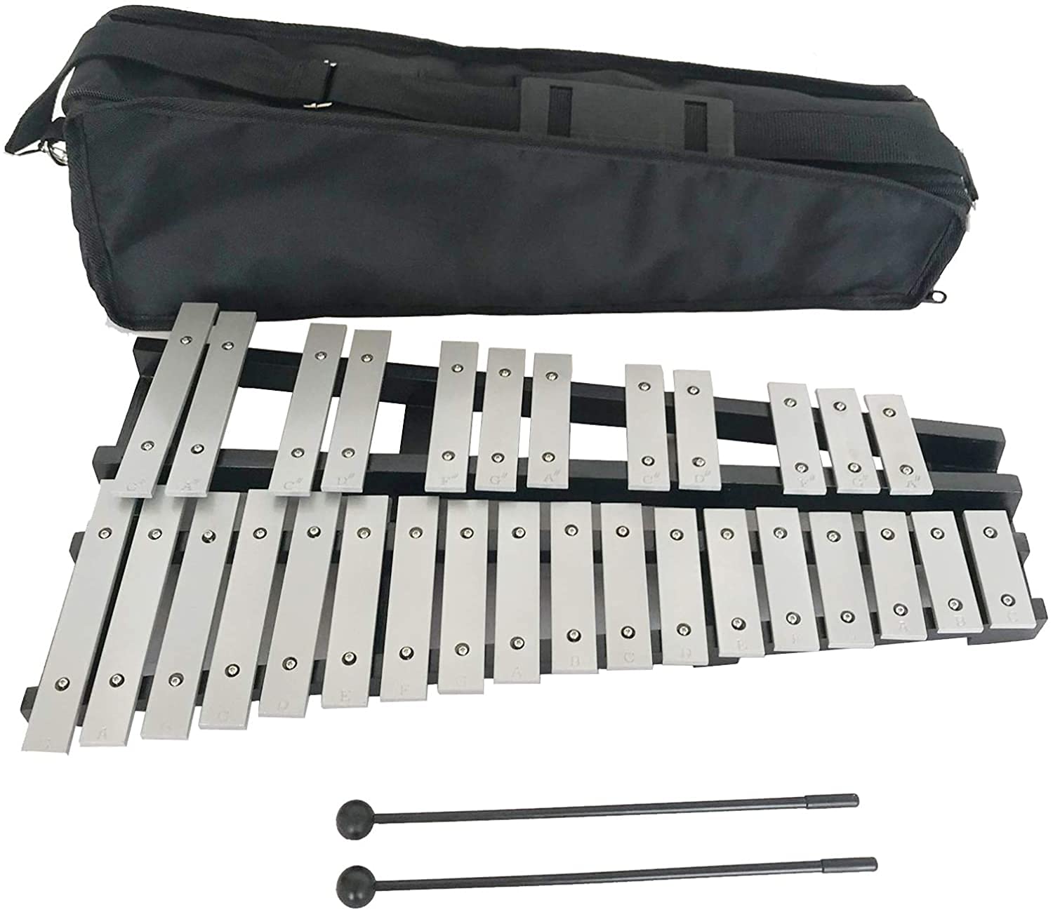Amazon | 32音 鉄琴 折り畳み グロッケン 卓上鉄琴 ブラケットを含み