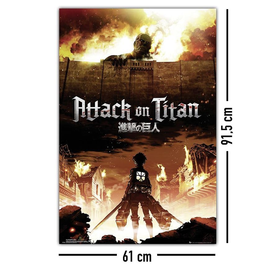 Amazon.com: Close Up Attack On Titan Poster Manga/Anime (24